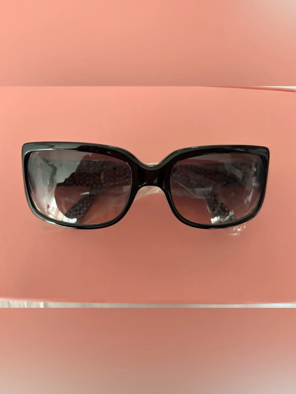 COACH Black Square Frame Delphine Sunglasses with Dark Lenses - Picture 2 of 7